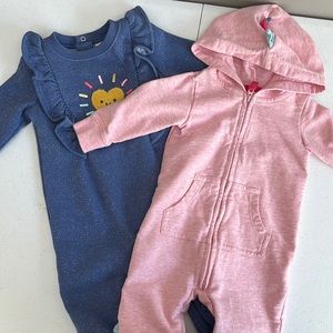 Bundle of Carter’s and Cat &Jack One pieces, Sz 6m